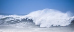 sea waves during a weak storm